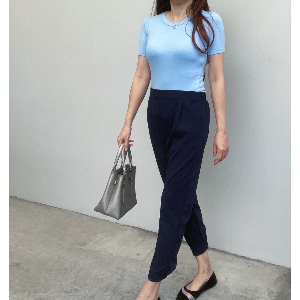 SL254 - Celana Panjang Wanita Basic Cotton Stylish Office Look