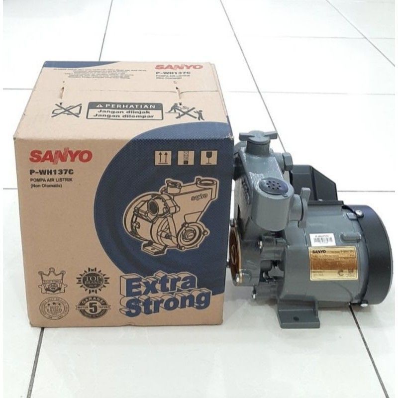 POMPA AIR SANYO P-WH137C Non Otomatis Manual / Pompa Mesin Air Sanyo PH 137 AC PH137AC Otomatis