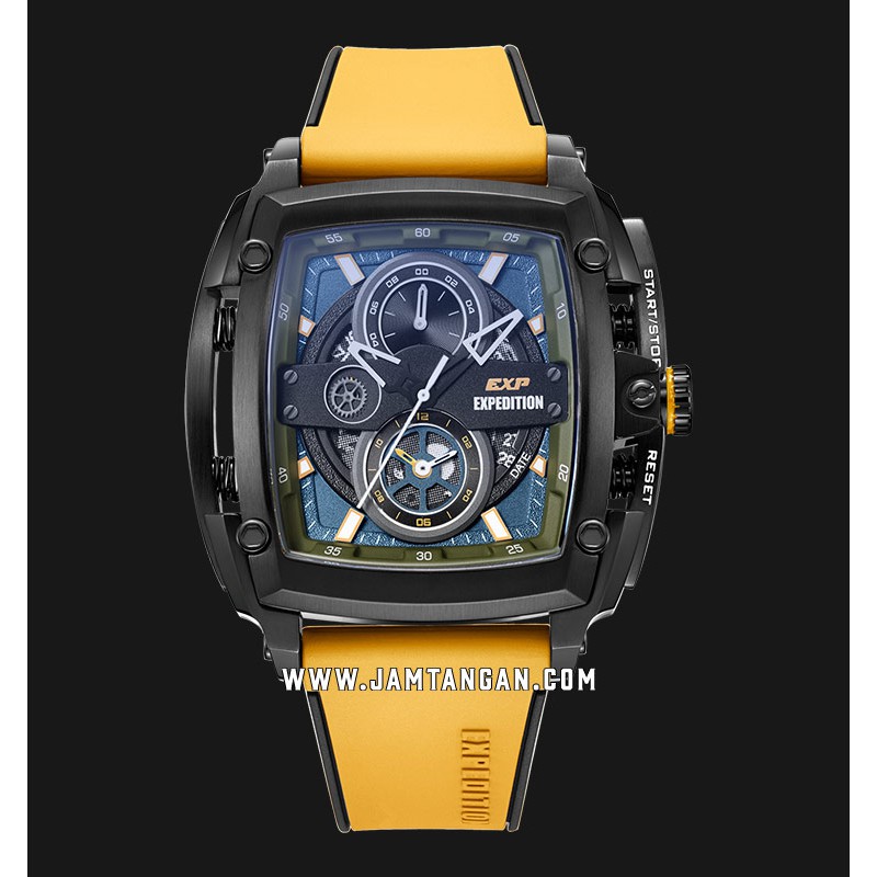 Expedition E 3008 MC RIPGNYL Chronograph Men Tosca Dial Yellow Rubber Strap