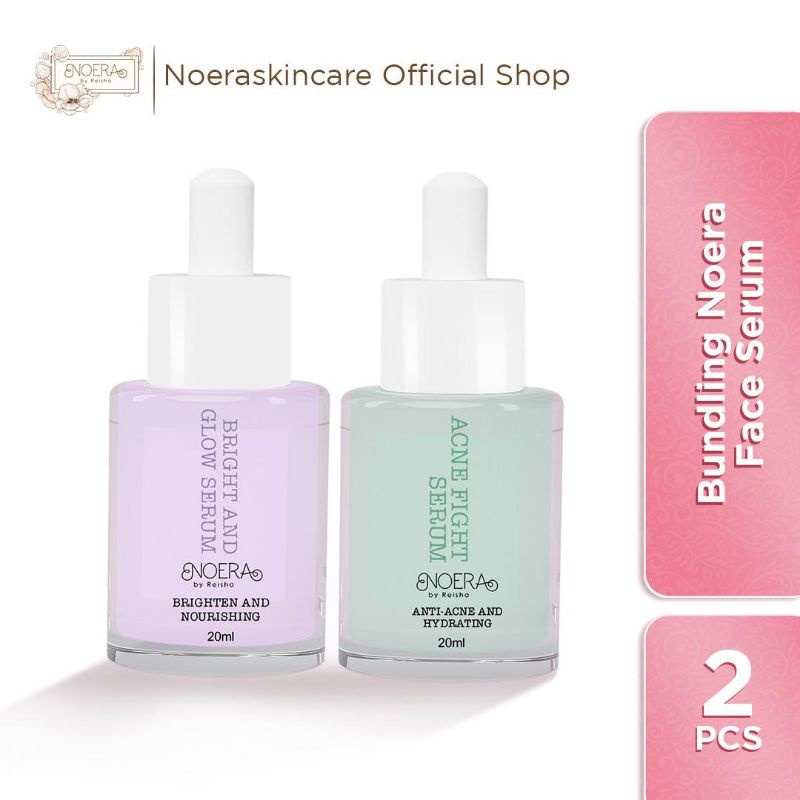 Bundle Noera Face Serum Package | Acne Fight Serum + Bright &amp; Glow Serum