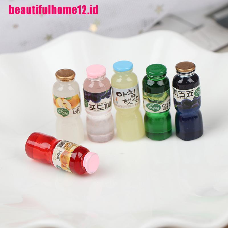 5pcs / Set Mainan Miniatur Botol Minuman Skala 1: 12 Untuk Aksesoris Dapur Rumah Boneka