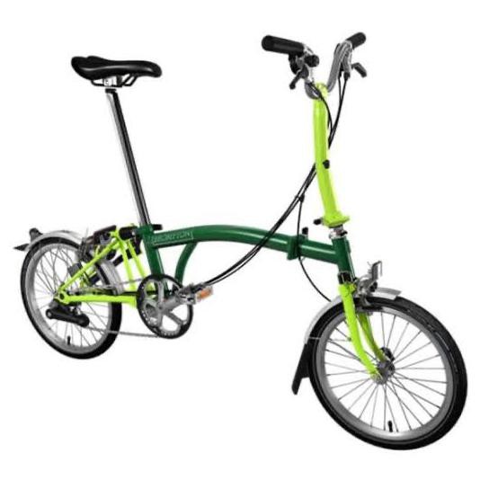 Brompton M6L duo color lime green mox racing green new frame