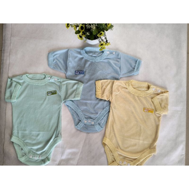 Baju jumper jumpsuit bayi newborn warna polos