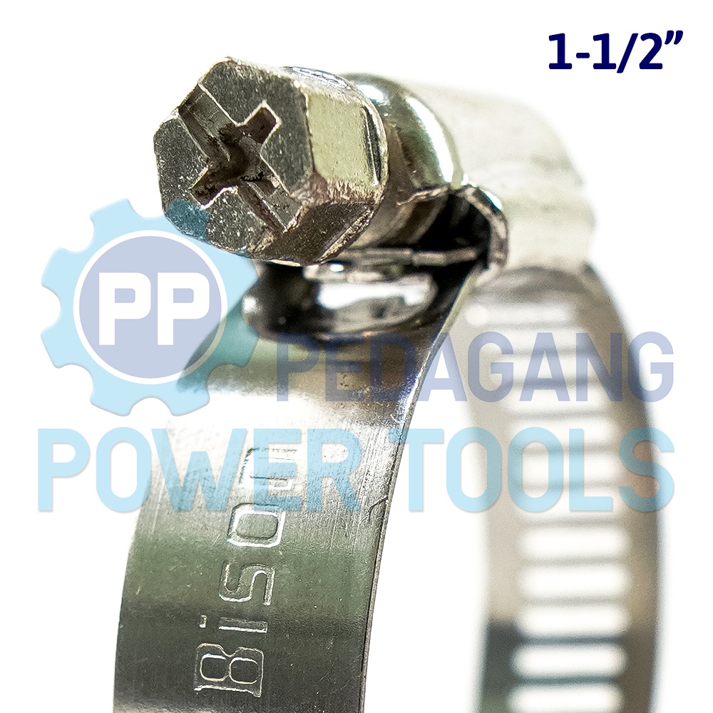 BISON SATUAN KLEM SELANG 1-1/2&quot; INCH STAINLESS STEEL HOSE CLAMP CINCIN