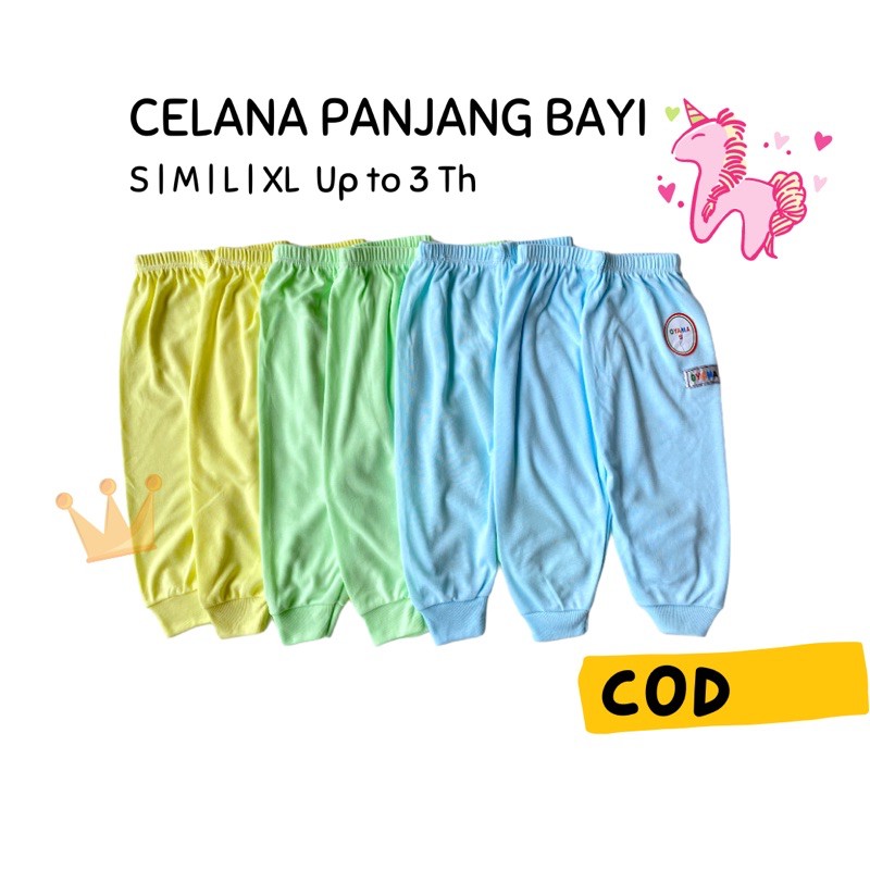Celana Panjang Bayi Baby Newborn Polos Warna Murah / Piyama Bayi Legging Bayi Newborn S M L