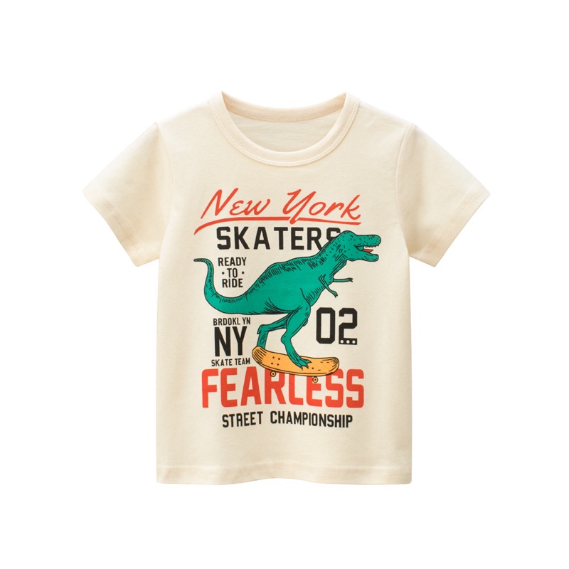 (MAMASILO) Kaos Anak Laki-Laki/Kaos Dino New York Skaters Import