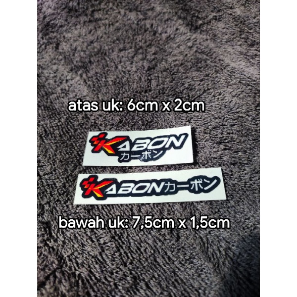 sticker printing KABON 1set dapat 2 sperti digambar