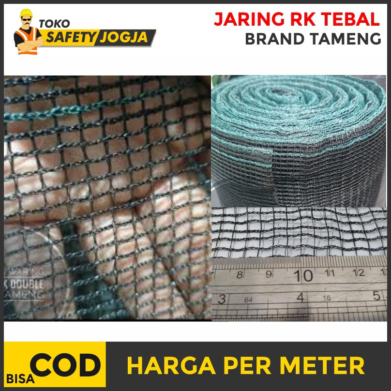 Jaring Ikan Waring Hitam RK Anti Geser / Pagar Kebun dan Kolam Jogja