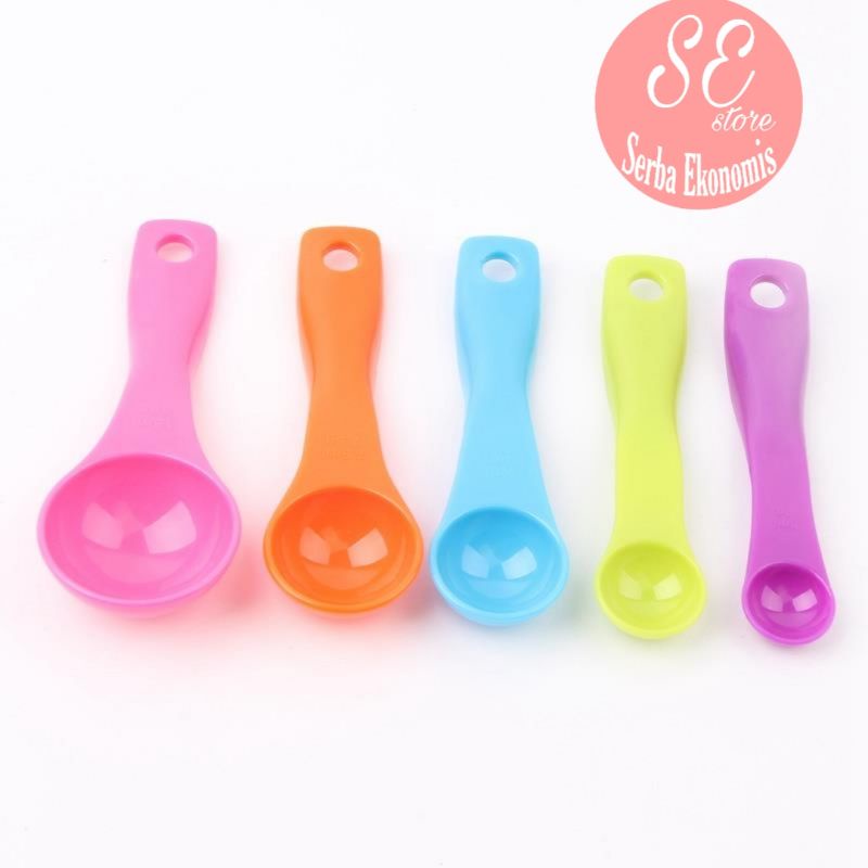 Silvertech Sendok Takar Aneka Warna 1 Set Isi 5 Sendok Ukur Kualitas Impor 5in1 By Serba Ekonomis