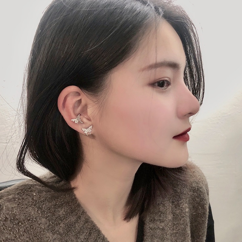 Butterfly Earrings Ear Bone Clip Trendy Temperament Simple