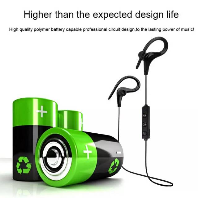 Overfly Bluetooth Headset Nirkabel Sport Earphone Bluetooth 4.1 Headphone dengan MIC