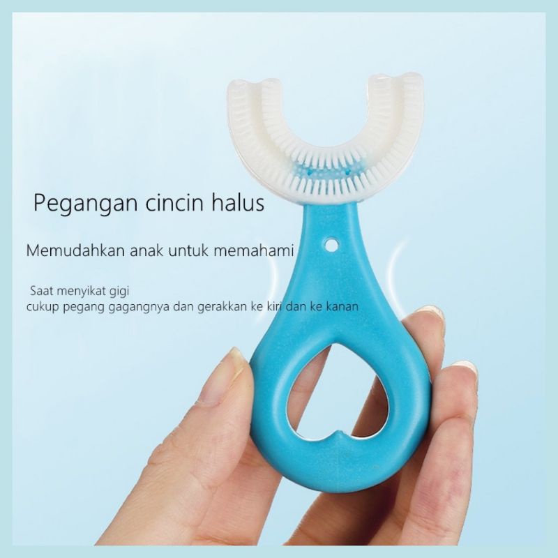 Sikat Gigi Silikon Bayi Anak Bentuk U Tootbrush