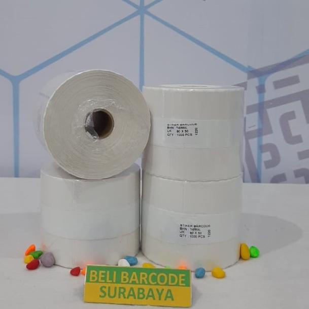 

✹ STIKER LABEL THERMAL 80X50 | 80 X 50 | 80mm X 50mm 1000pcs ❋
