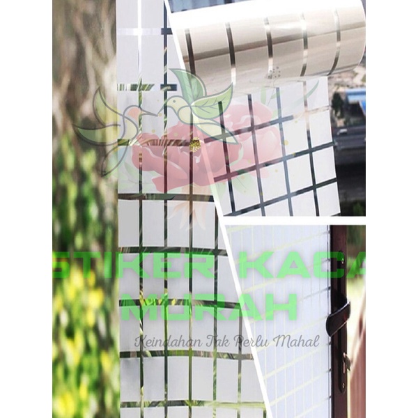 Stiker Kaca /Sticker Kaca/ Sanblast/Sunblast Motif Kotak