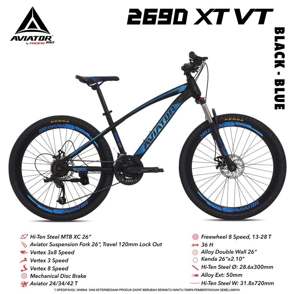 SEPEDA MTB 26 AVIATOR 2690 XT VT