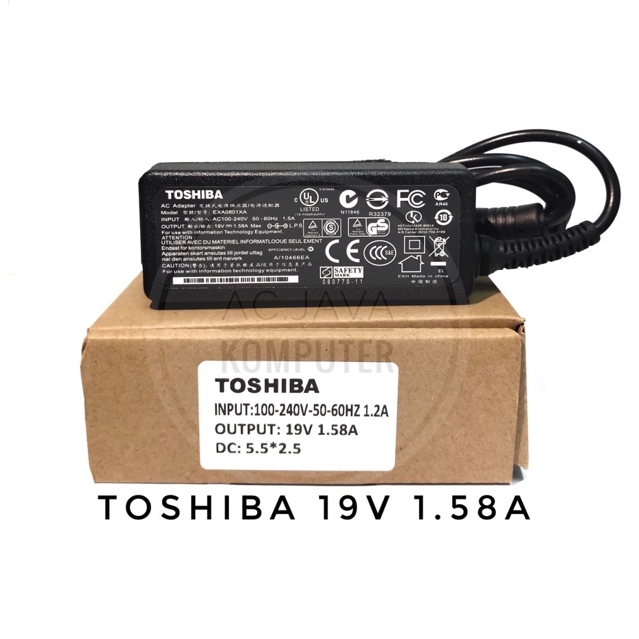 Adaptor charger 19v 1.58a Toshiba NB305-N310G NB305-N410BN-G (5.5x2.5mm)