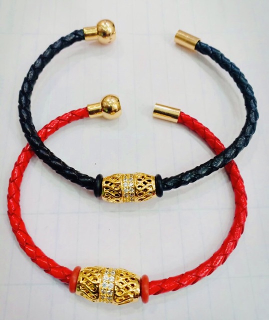 Gelang tangan wanita / xuping / yaxiya / lapis emas / gelang rajut kulit