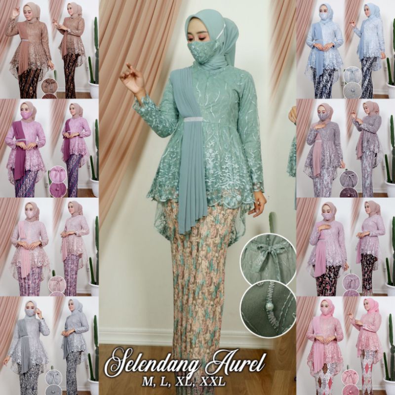 KEBAYA ORIGINAL//KEBAYA MODERN//BLOUSE SELENDANG AUREL//Kode ADK