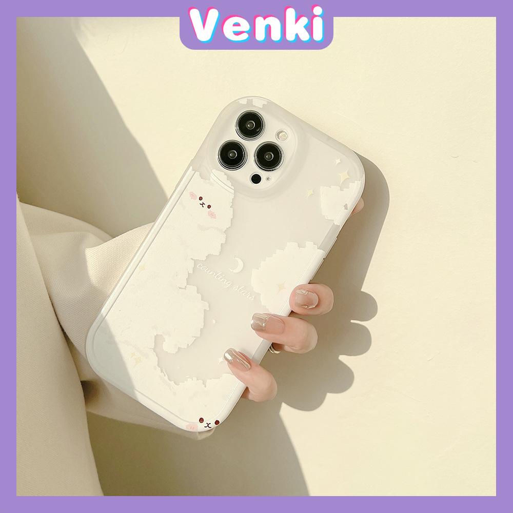 iPhone Case Clear Case Frosted Soft Thick TPU Airbag Shockproof Full Coverage Protection Camera Clouds Bear Cute For iPhone 13 Pro Max iPhone 12 Pro Max iPhone 11 iPhone 7 Plus