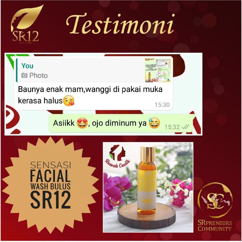 FACIAL WASH BULUS SR12 TERAMPUH..!!! SABUN PENCERAH Wajah AMAN BPOM TERLARIS