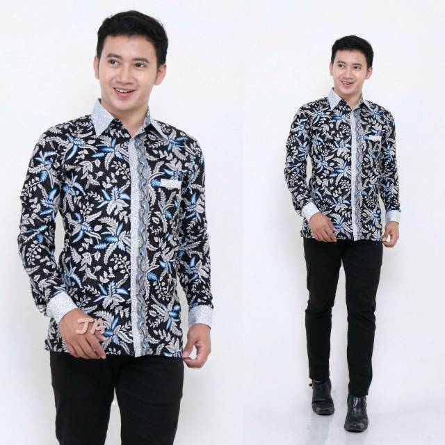 Kemeja batik motif blarak biru