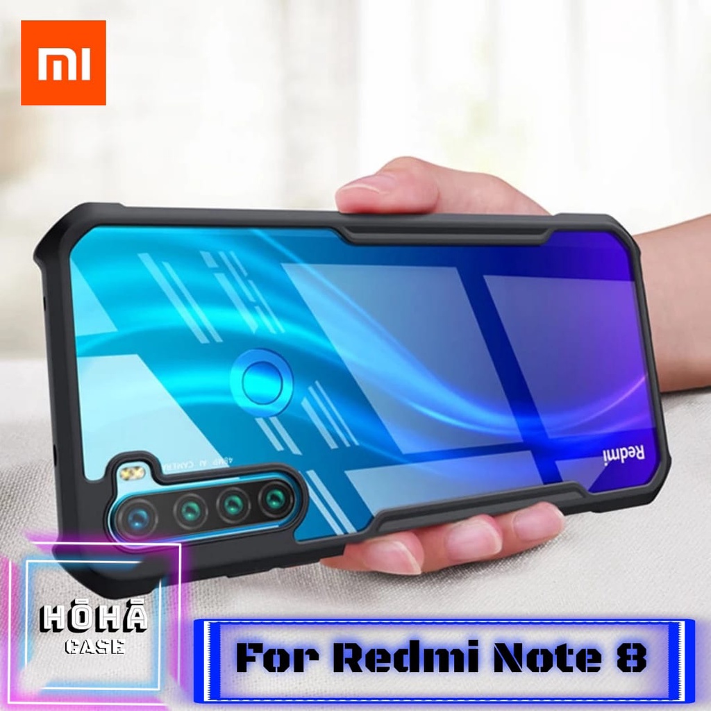 HOHA Case Redmi Note 8 / Redmi Note 8 Pro Case Fusion Shockproof Armor Slim Transparan
