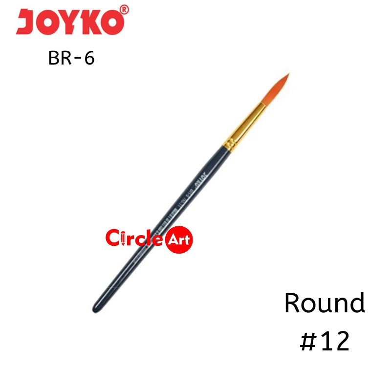 

Kuas Lukis Joyko BR-6 No.12 / Joyko Art Brush Round No.12 / Kuas Joyko