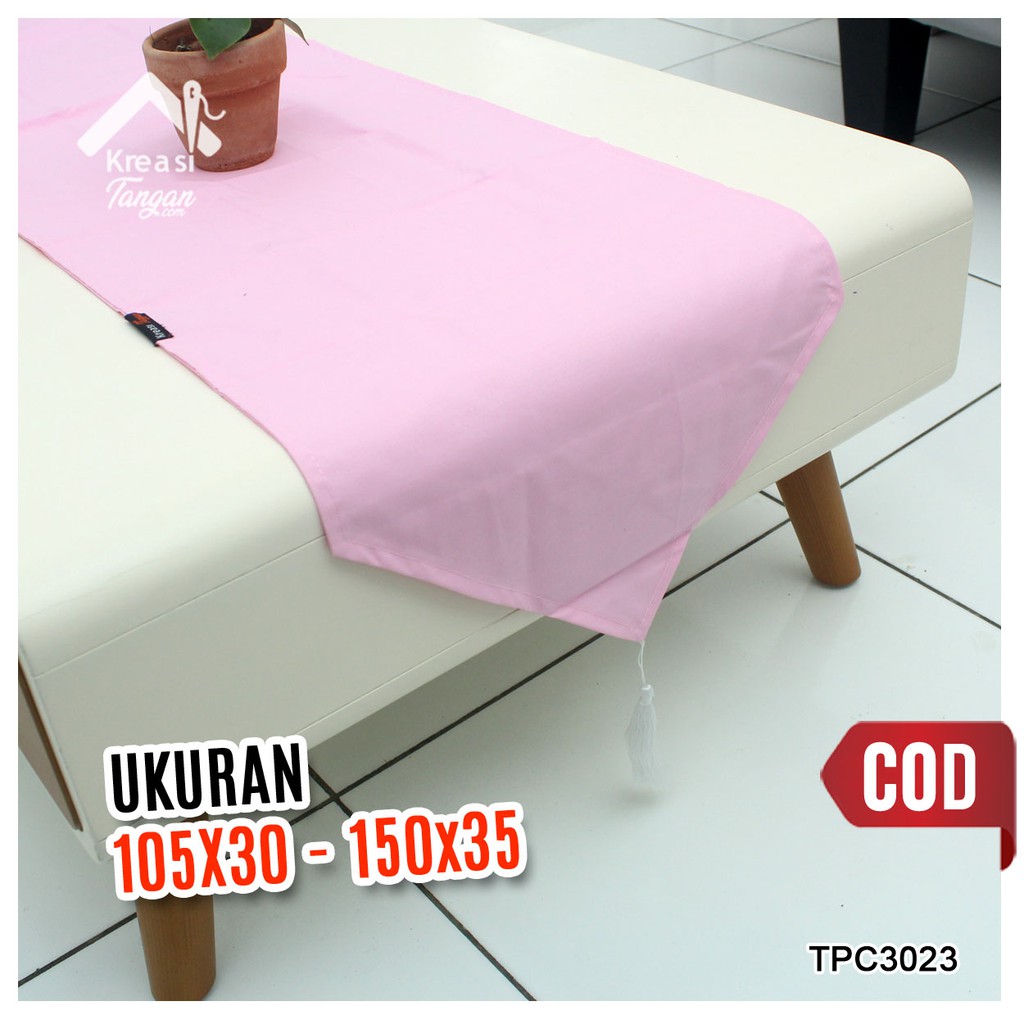 Taplak Meja Polos Table Runner POLOS Ukuran 105x30 &amp; 150x35 (TPC3023)