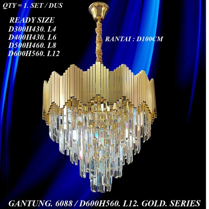 Lampu gantung kristal 6088 - D60