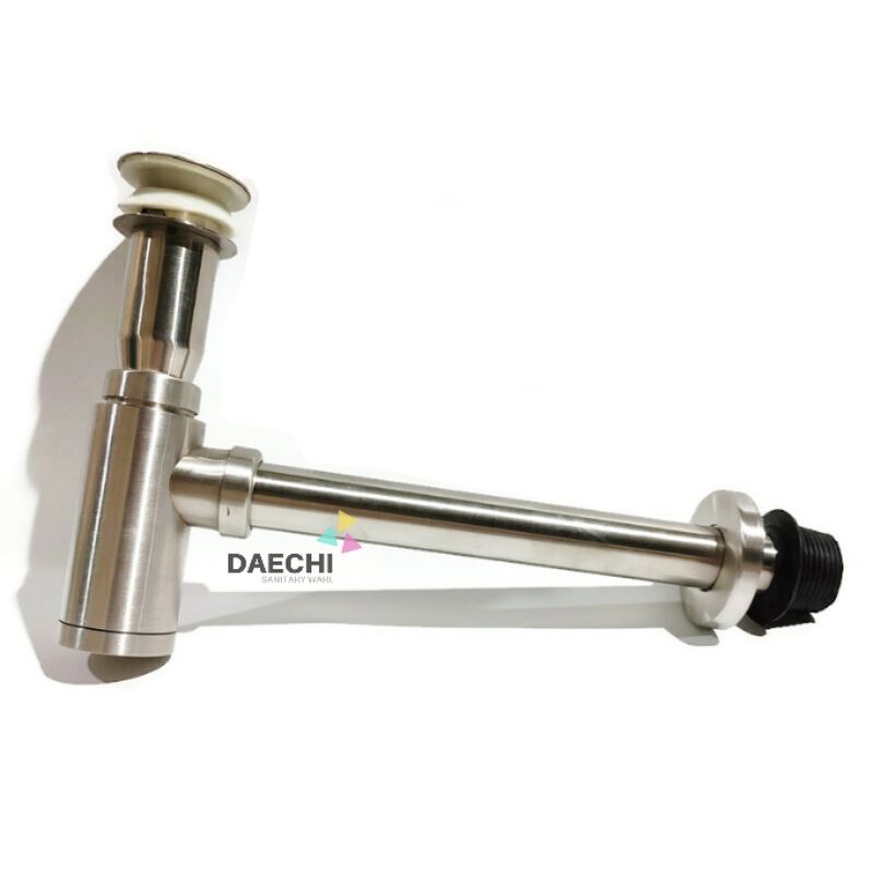 Sifon Botol Wastafel Stainless SUS 304 Sifon Model Pencet Pembuangan Wastafel