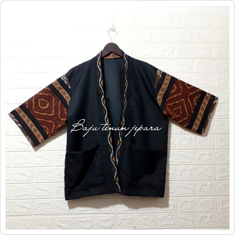 kimono pria baju etnik baju tenun jepara KP1