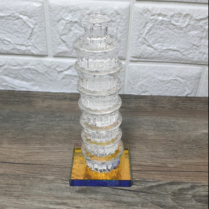 Souvenir Crystal Pisa Italy 11Cm oleh oleh Italy Menara Pisa kristal