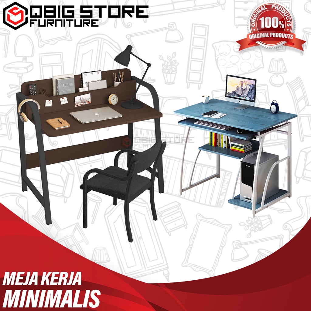 Mee Do Meja Belajar Komputer Minimalis Kerja Gaming MDF