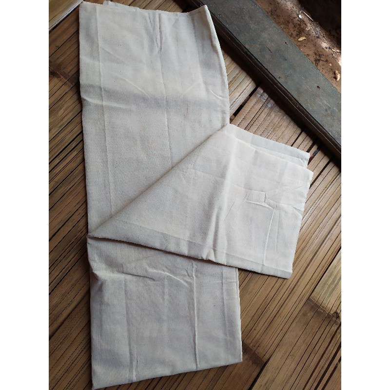 Kain tenun Baduy polos putih