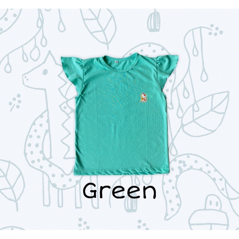 TERMURAH Baju Anak Kaos Anak Ruffle Tee Anak Perempuan Cewek Bahan Katun 2 4 6 8 10 Tahun / Kaos