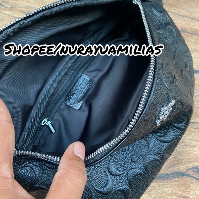 Waistbag coach kulit import tas selempang kulit pria import