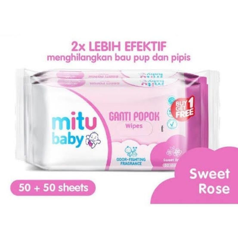 Tisu Basah  Mitu beli 1gratis 1 (50sheets)