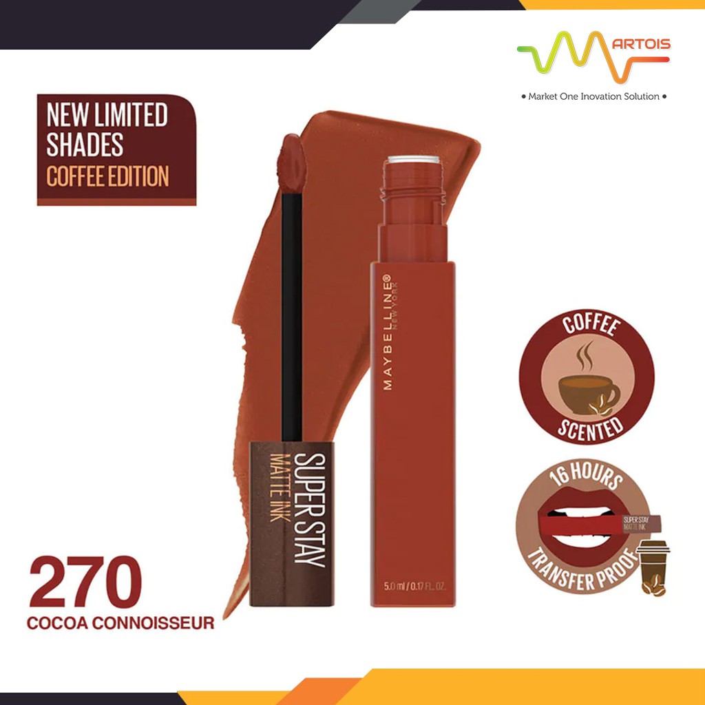 Maybelline Superstay Liquid Matte Ink Coffee Edition - 270 Cocoa connoisseur