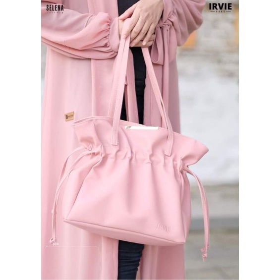 Selena bag,tote bag,tas cewek, tas kulit, tas serut resleting