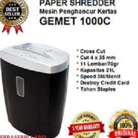 

GEMET 1000C NEW Mesin Penghancur Kertas | Paper Shredder GEMET 1000 C