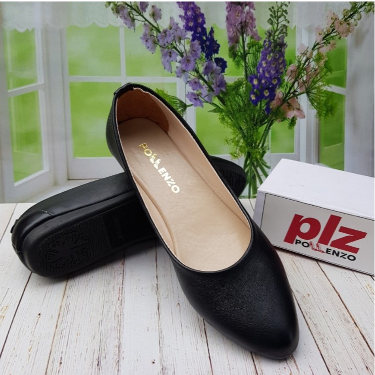Pollenzo ~ ALBANI Sepatu Wanita Flat Shoes Polos / Sepatu Balet Sol Karet