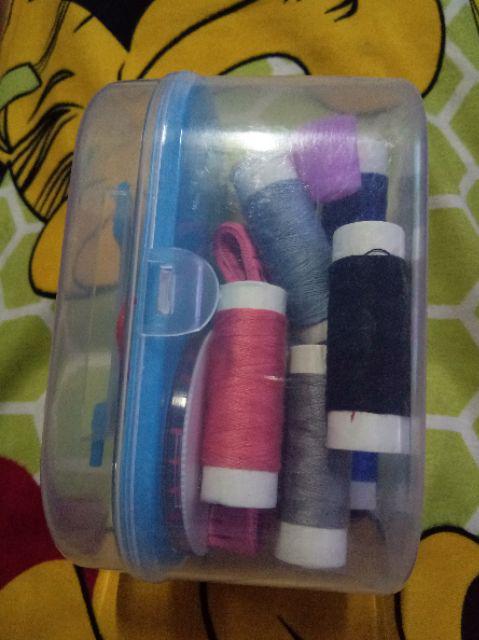 Set Kotak Box Jahit Menjahit Benang Jarum Peniti Gunting Meteran-wn103