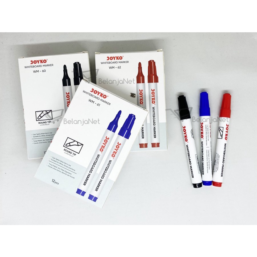 

Spidol Papan Tulis | Whiteboard Marker Joyko WM-60 WM-61 WM-62 [1 PCS]