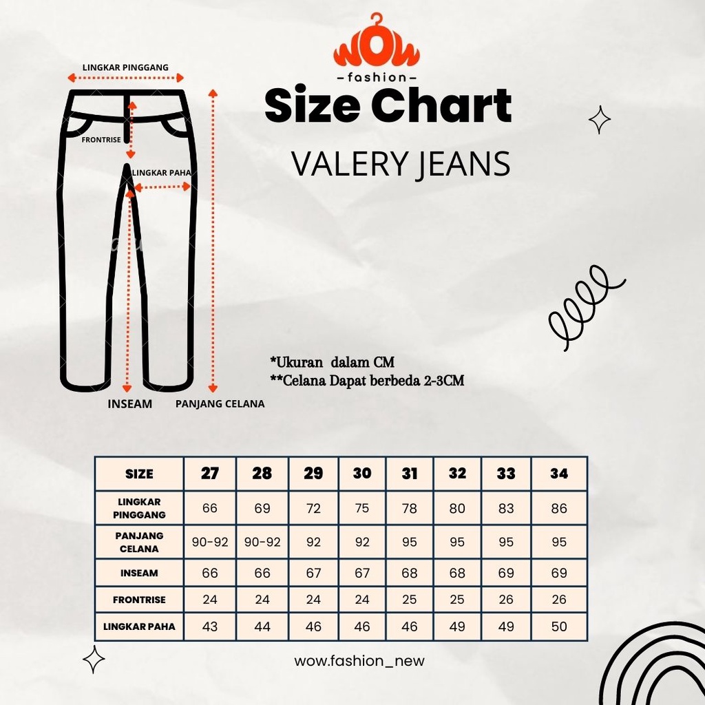 WOW-Valery Jeans ( HW TALI ) Highwaist Jeans Premium Strect Snow