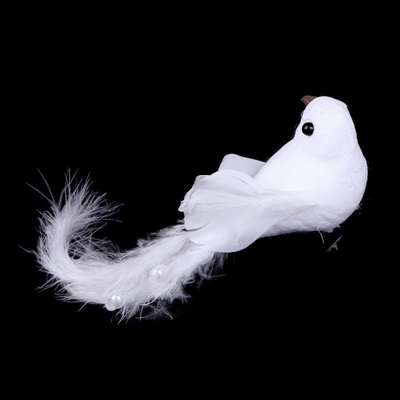 {LUCKID}1Pcs Birds Simulation Artificial Feather Doves Feather Park Mall Ornament