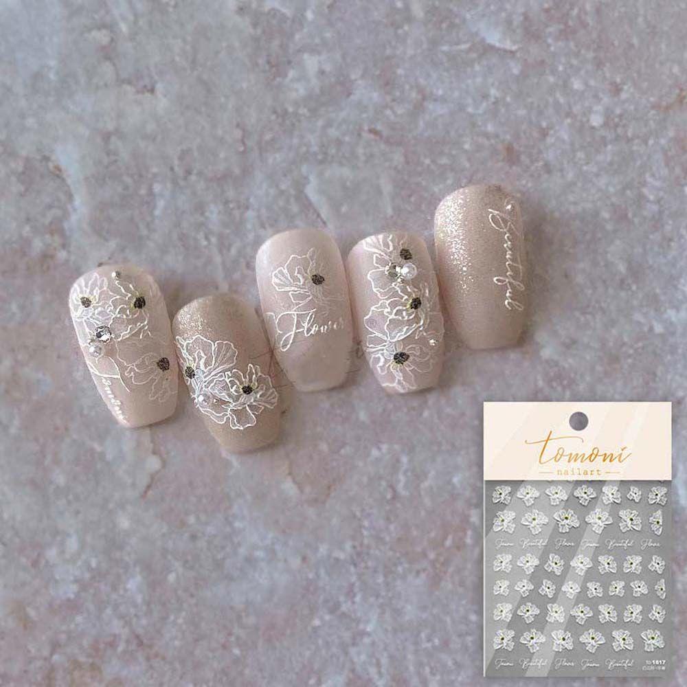 MXBEAUTY Bunga Stiker Kuku Wanita Tipis Tangguh Camelia Tulip Bunga Matahari Self Adhesive Nail Art Dekorasi