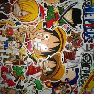 PROMO Stiker  Anime Keren  Anti Air One  Piece  Dragon Ball 