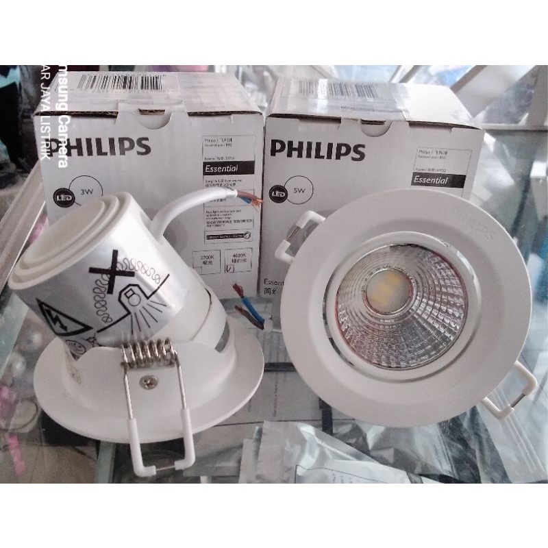 Downlight Spot LED Philips Pomeron 3W 59774~5W 59775 &amp; Kyanite 3W 59751~5W 59752 Warna (Warm White 2700K) &amp; (Natural White 4000K)