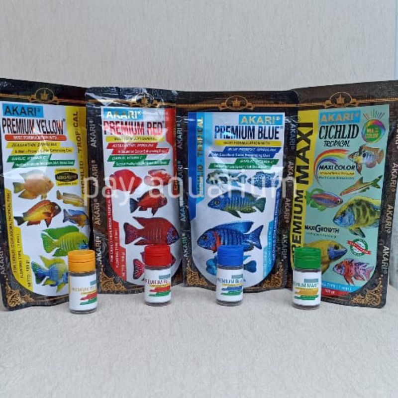 Pelet akari premium blue premium red premium yellow premium maxi 10gram