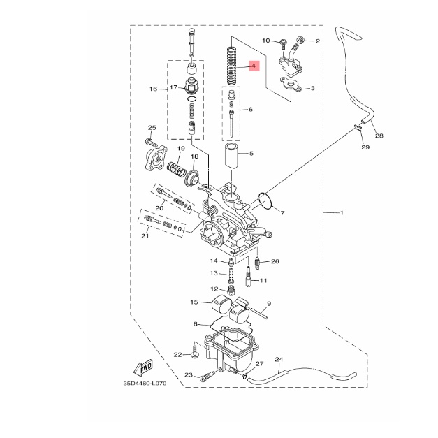 SPRING PER SKEEP SKEP VACUM VAKUM KARBU KARBURATOR VEGA ZR RR JUPITER Z NEW 115 ROBOT ORIGINAL YGP 5D9-14131-00